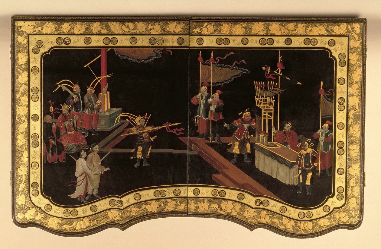 Çin İhracat Tuvalet Masası c.1780 (siyah lake) (ayrıca bkz. 220144) by Chinese School