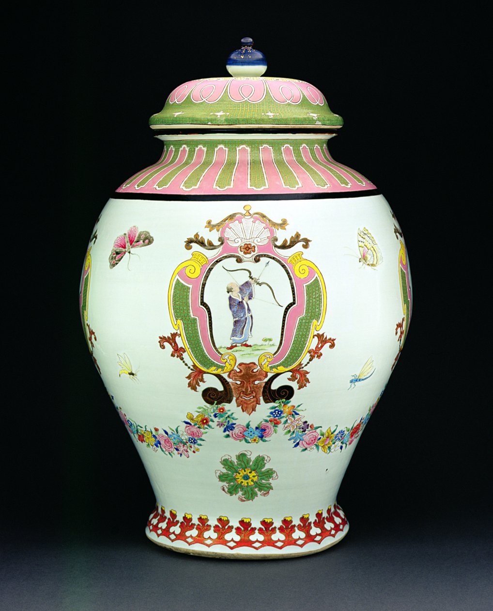 Cornelis Pronk (1691-1759) c.1730 (porselen) tasarımıyla boyanmış sarnıç (lavabo için bkz. 206565) by Chinese School
