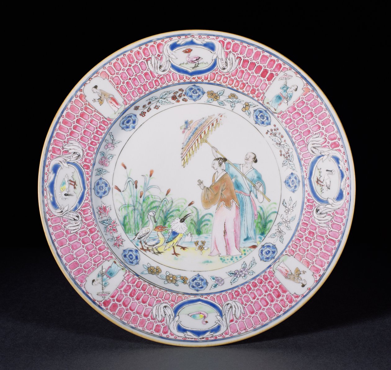 Cornelis Pronk (1691-1759) Qianlong dönemi (1736-95) c.1734 (porselen) tarafından yapılan bir tasarımın ardından, La Dame au Parasol