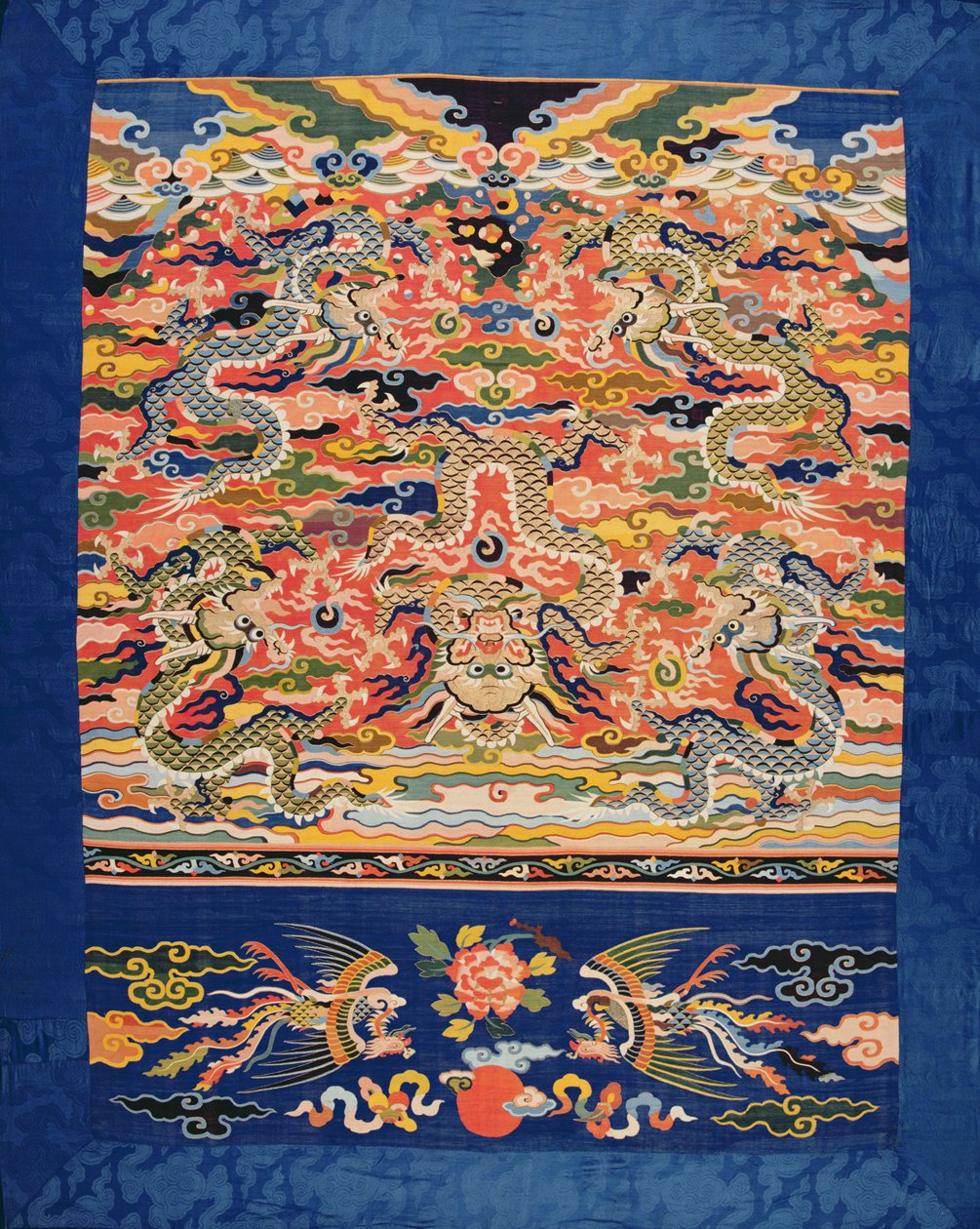 Beş ejderhalı Kossu, Wanli dönemi, 1573-1619 (ipek) by Chinese School