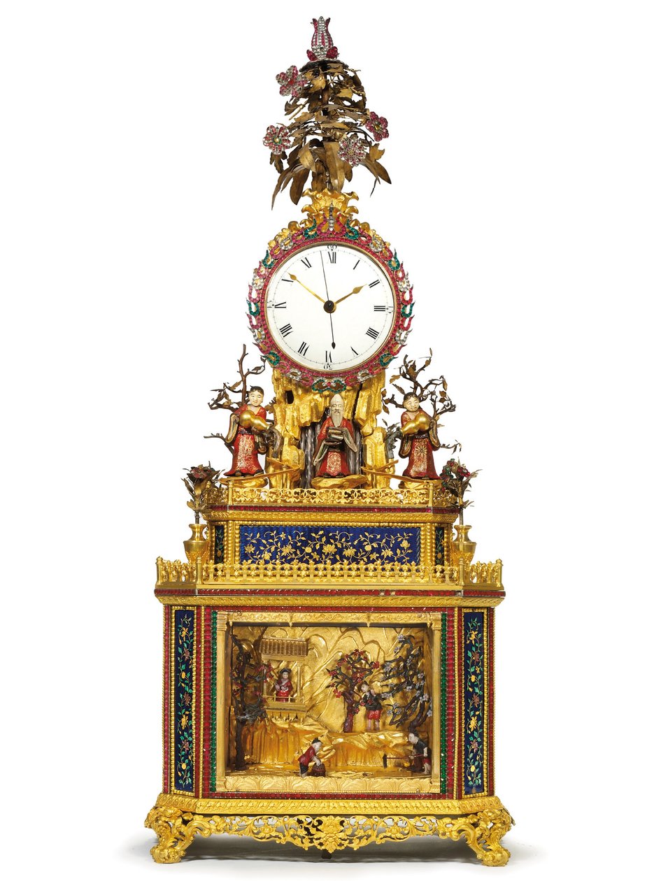 İmparatorluk çarpıcı, müzikal ve otomat "Taoist Ölümsüz" saat, Guangzhou atölyeleri, Qianlong dönemi, 1736-95 by Chinese School