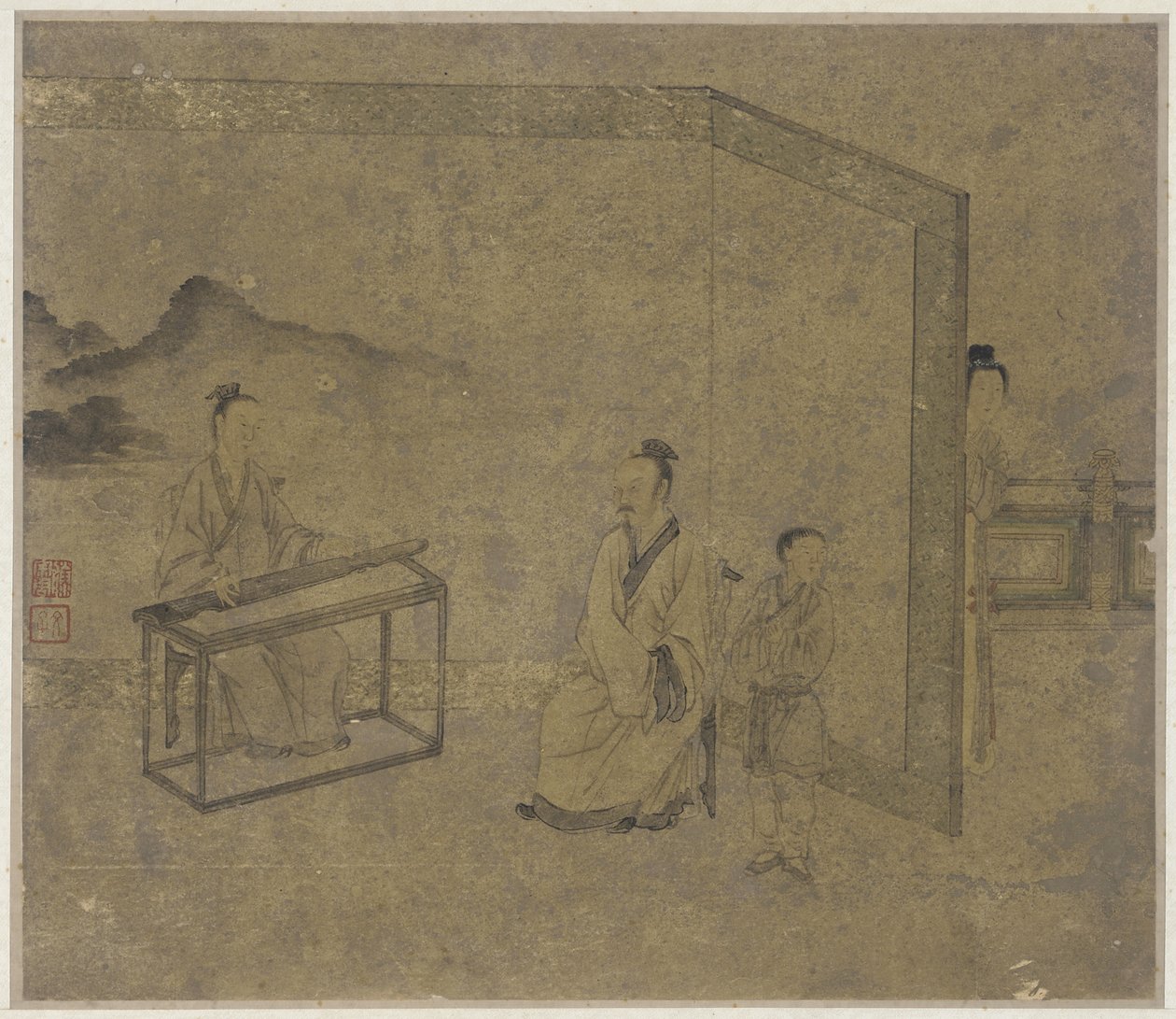 Kanun, Ming veya Qing hanedanını dinlemek by Chinese School