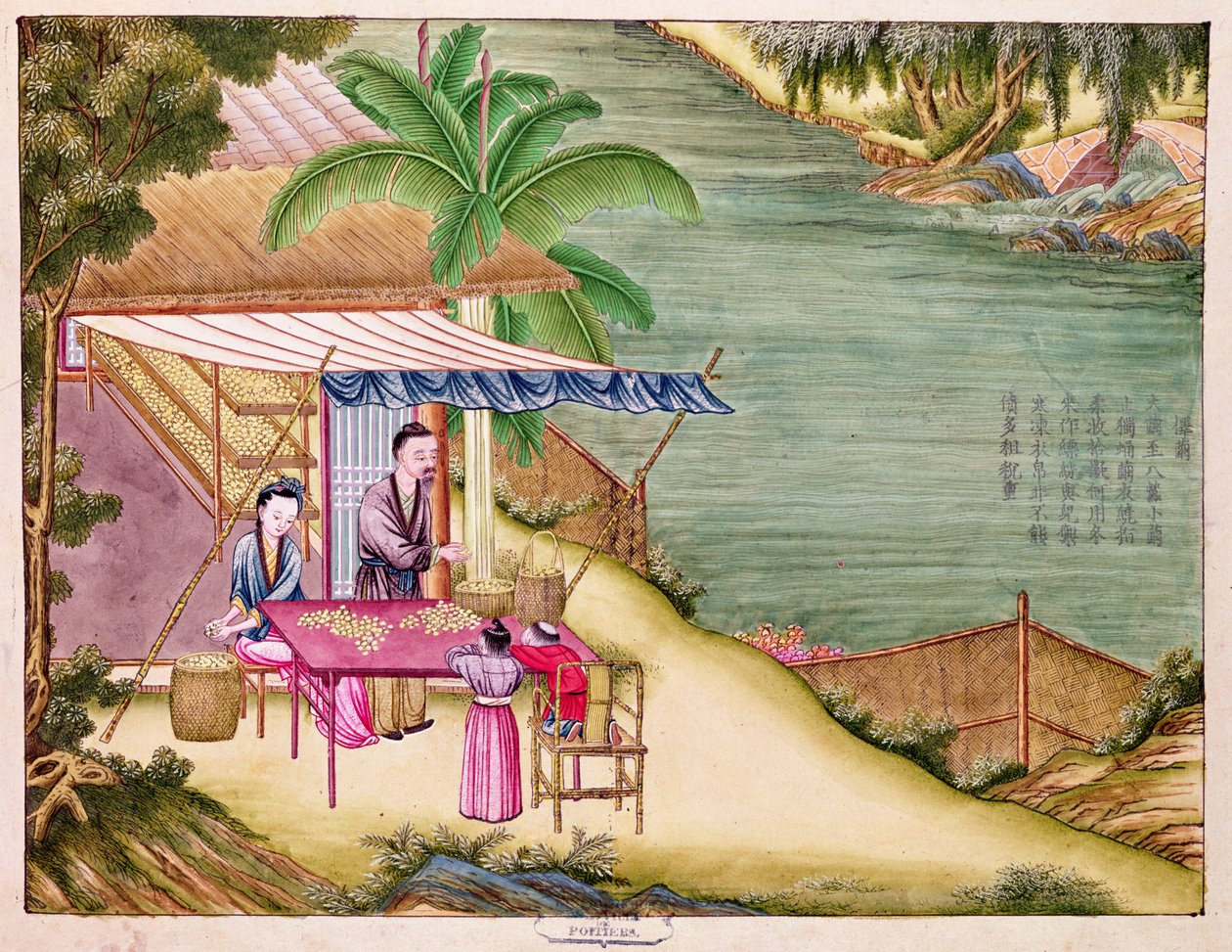Ms 202 f.6 Kozaları Sıralamak, ipek endüstrisi üzerine bir kitaptan (kağıt üzerinde wc) by Chinese School