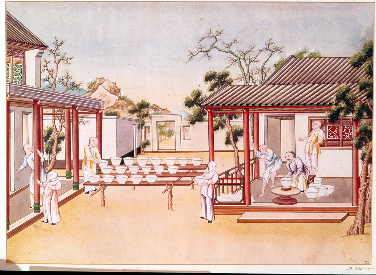 Porselen Yapımı (kağıt üzerine wc) by Chinese School