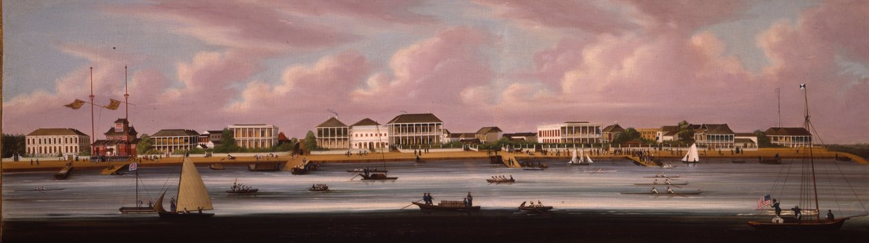 Bund Manzaralı Şanghay Yarışı, 1850 dolayları by Chinese School