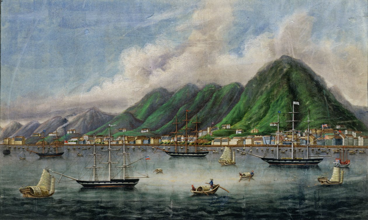 Victoria Adası, Hong Kong, 1865 dolayları by Chinese School