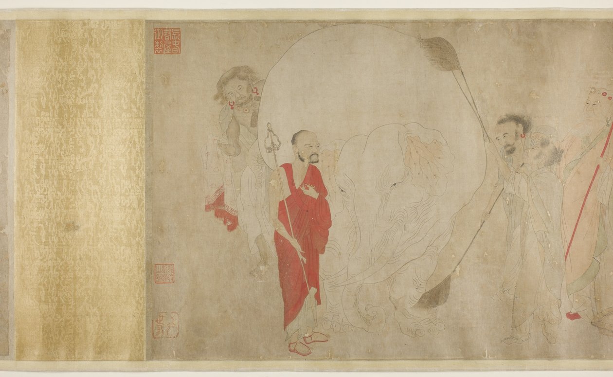 Beyaz Fili Yıkamak, Ming hanedanı by Chinese School