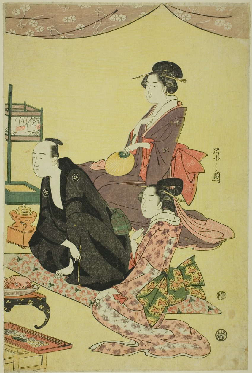 Bir Ziyafet Sahnesi by Chobunsai Eishi