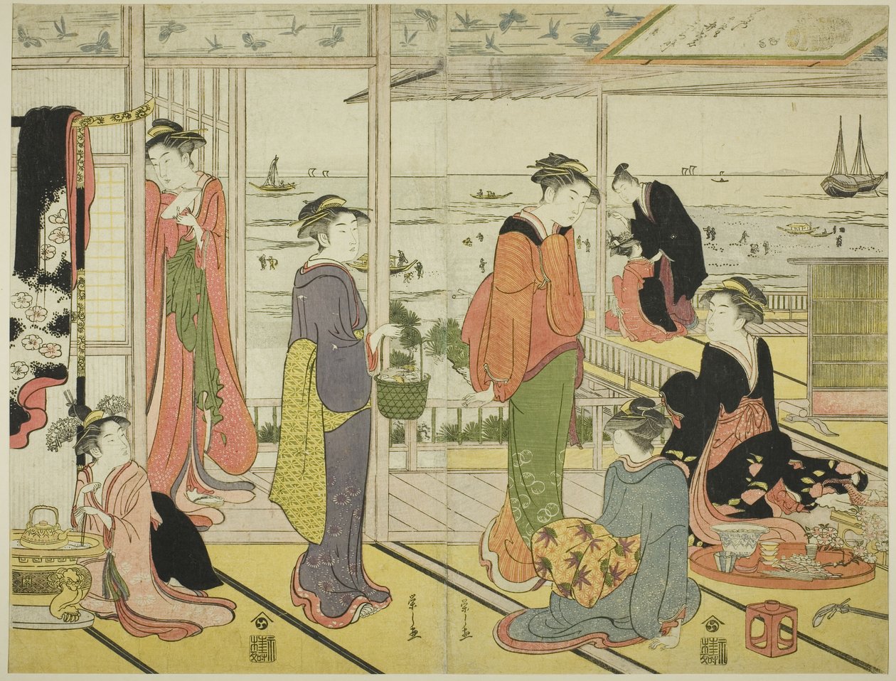 Inn A Pear Sle Law Staff Shinagawa (Shinagawa no Shirosho) by Chobunsai Eishi
