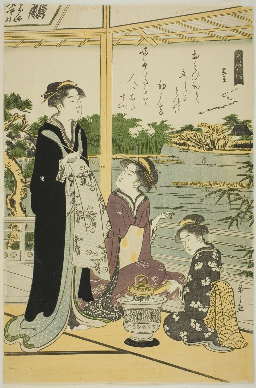 Kuronushi, "Altı Ölümsüz Şair (Rokkasen)" dizisinden by Chobunsai Eishi