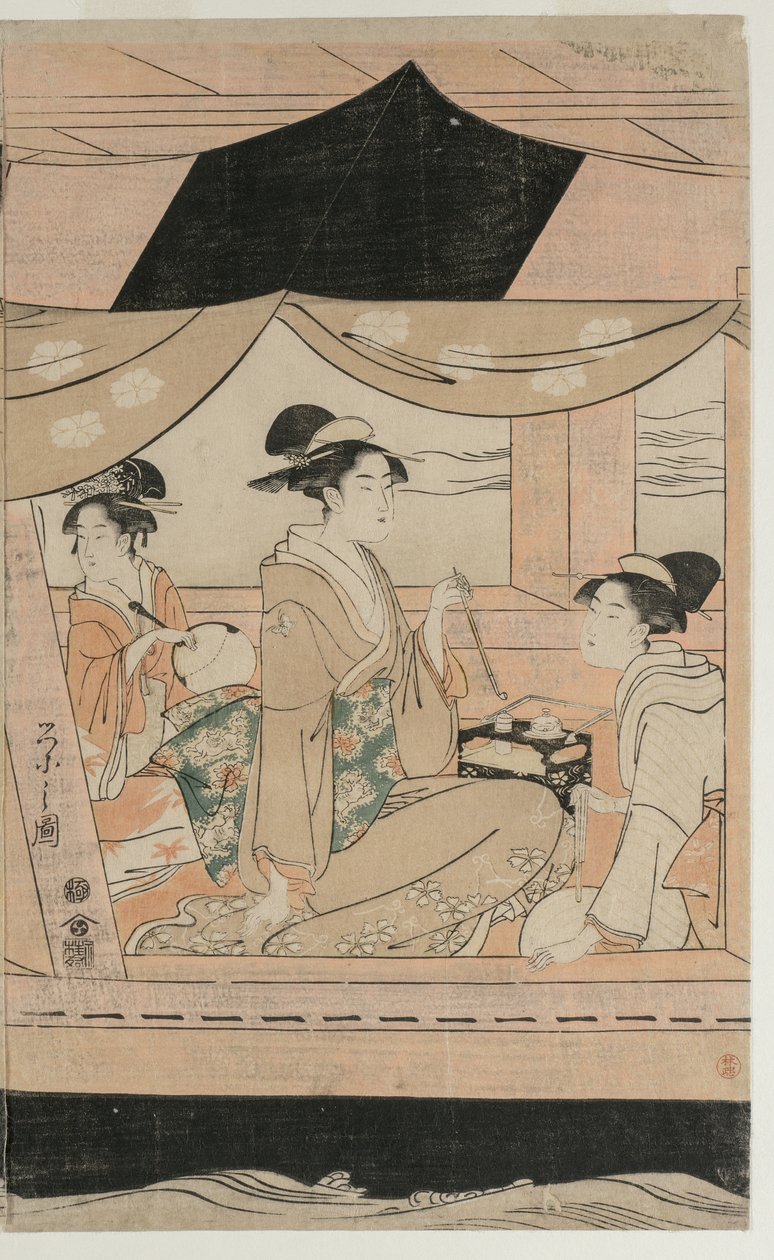 Zevk Teknesinde Parti Kawaichimaru by Chobunsai Eishi