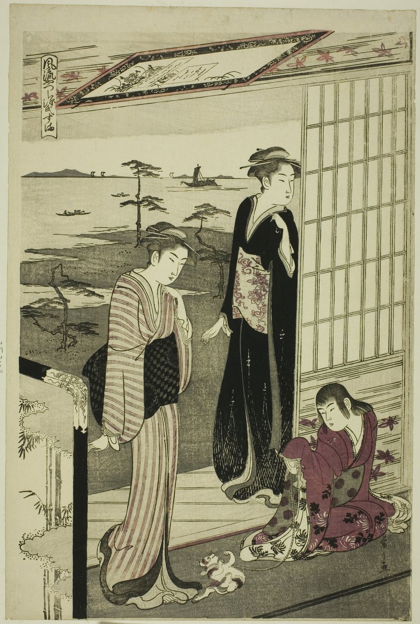 Suma, "Genji Masalının Şık Bir Parodisi (Furyu yatsushi Genji)" dizisinden by Chobunsai Eishi