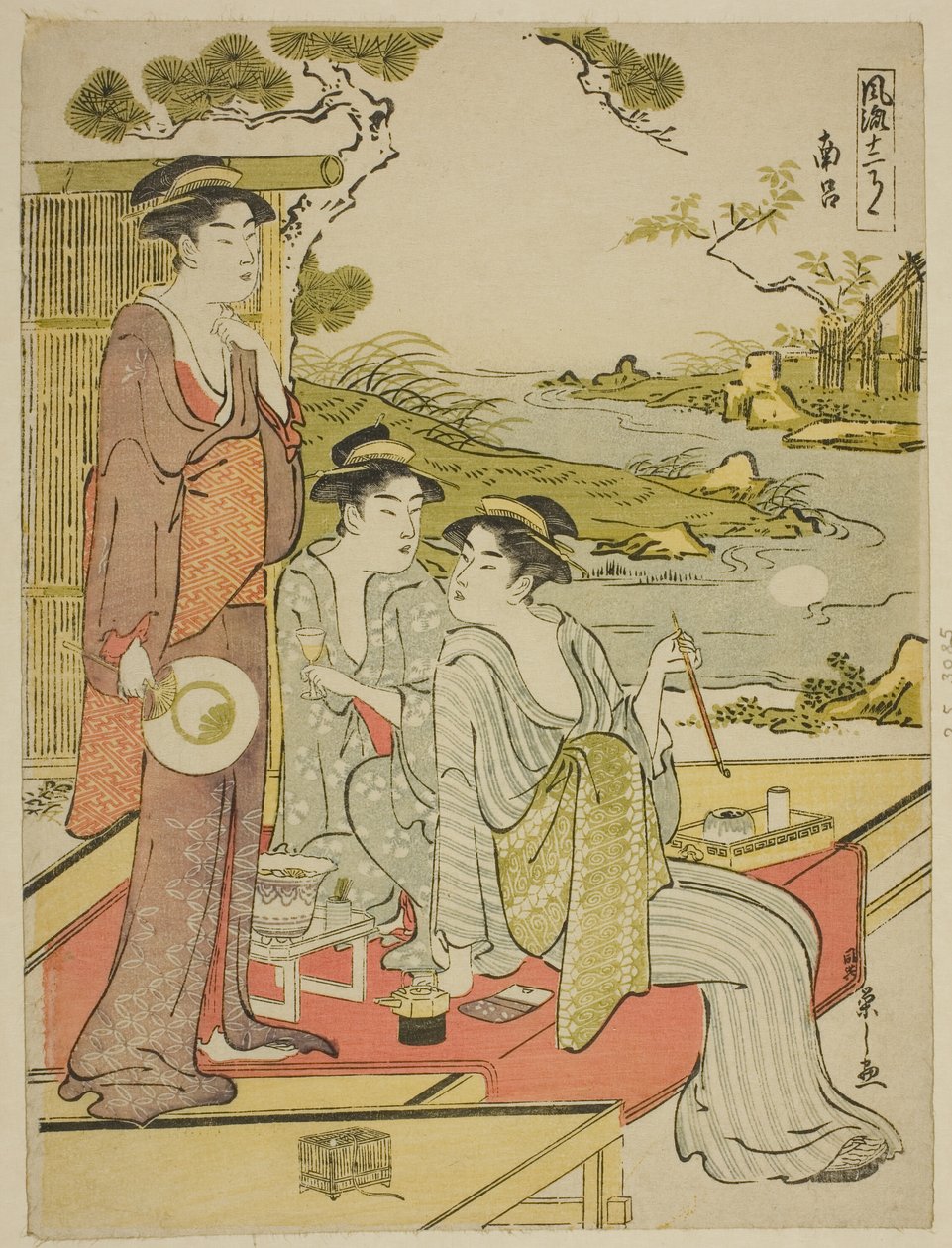 Sekizinci Ay (Nanryo), bir Zarafet Takvimi serisinden (Furyu junikagetsu) by Chobunsai Eishi