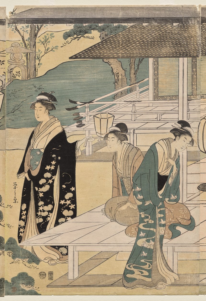Genji Masalının Matsukaze Bölümü (The Tale of Genji in Elegant Modern Dress serisinden) by Chobunsai Eishi
