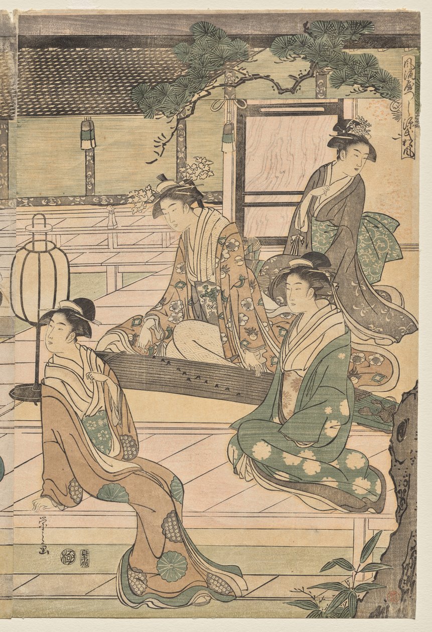 Genji Masalının Matsukaze Bölümü (The Tale of Genji in Elegant Modern Dress serisinden) by Chobunsai Eishi