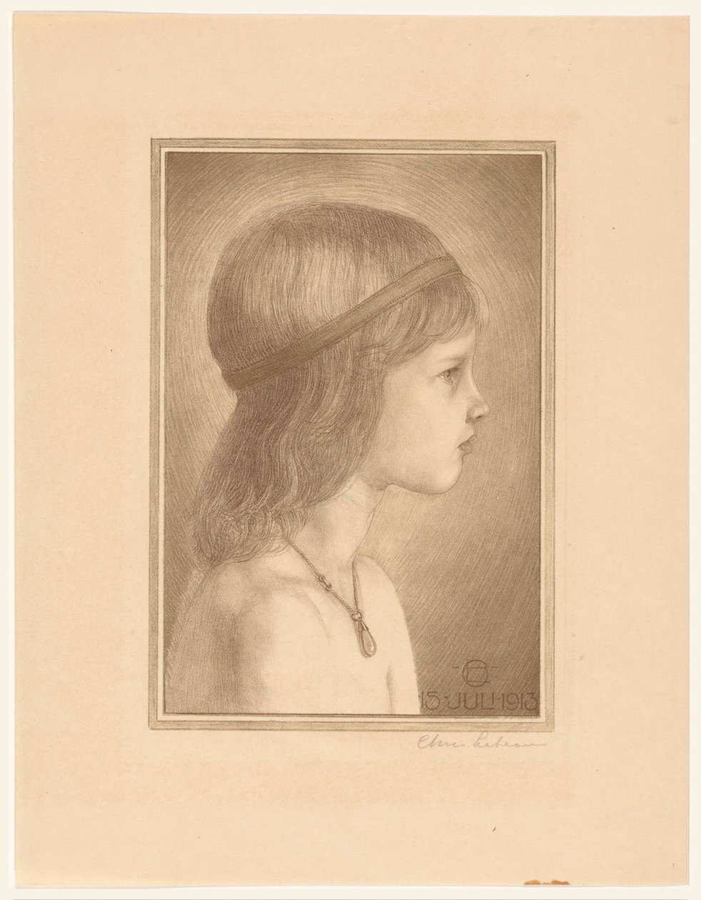 Bilinmeyen bir kızın portresi by Chris Lebeau (signed by artist)