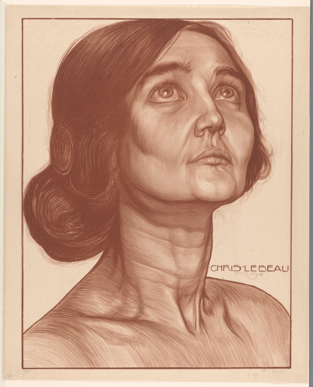 bir kadın portresi by Chris Lebeau (signed by artist)