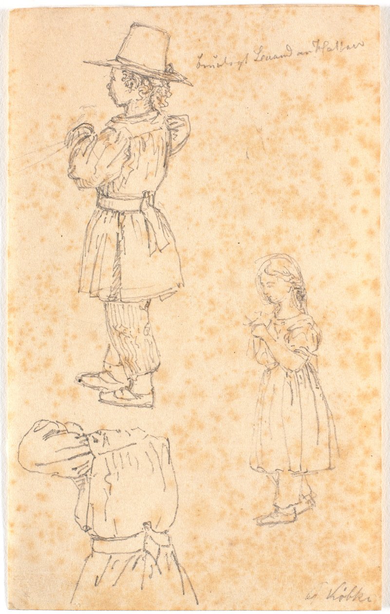 Şamdan ve örgü kız çocuk by Christen Købke