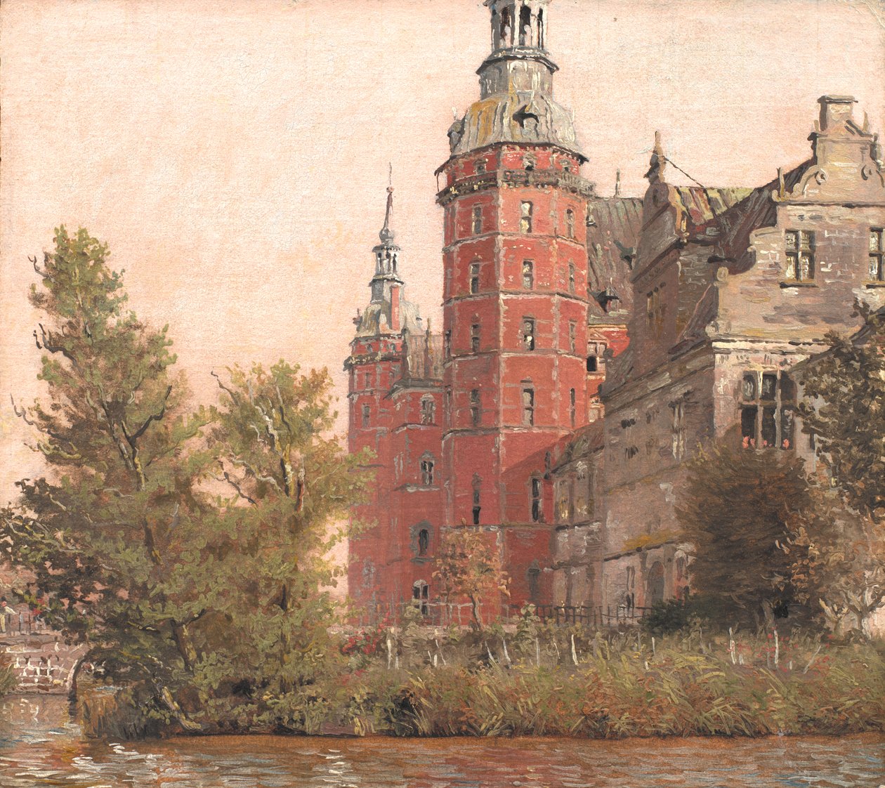 Kuzeybatıdan görülen Frederiksborg Kalesi. Çalışmak by Christen Købke