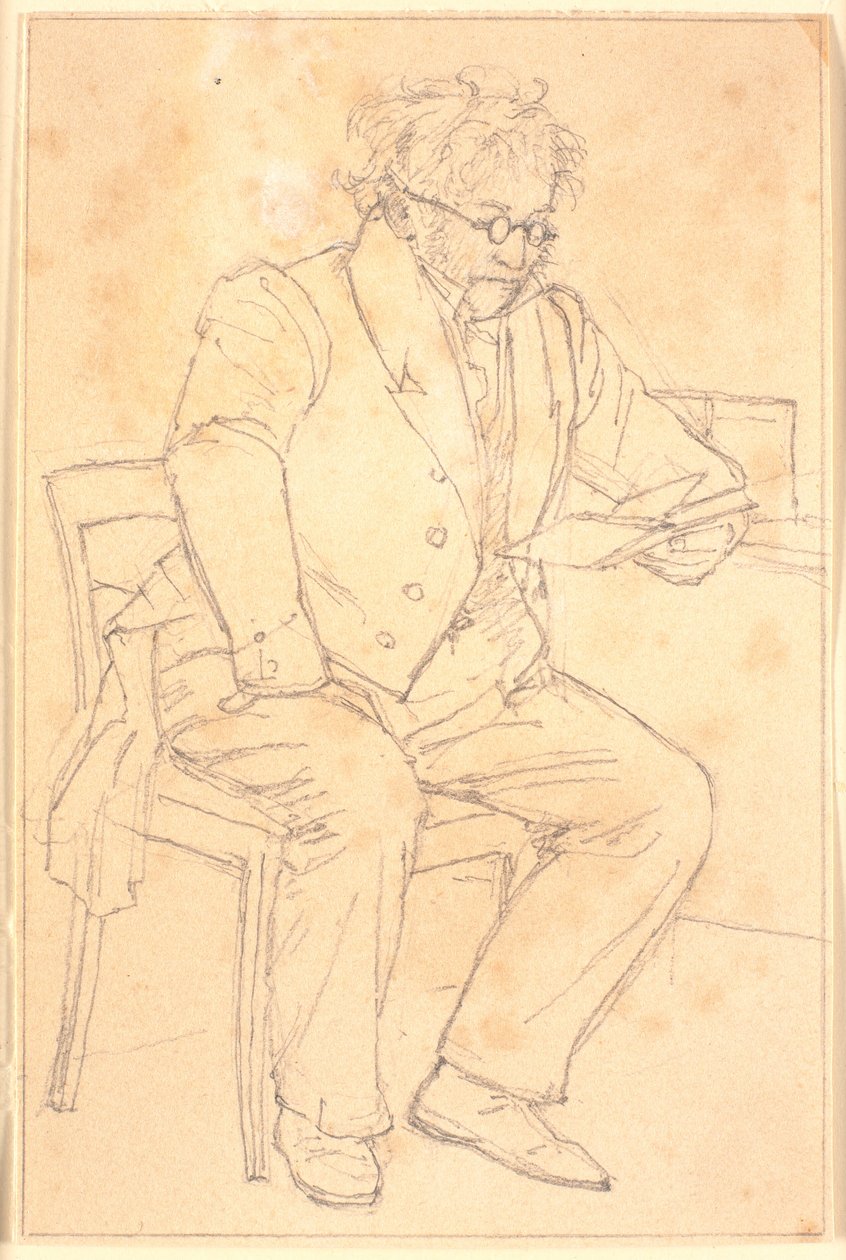Sanatçının babası okuyor by Christen Købke