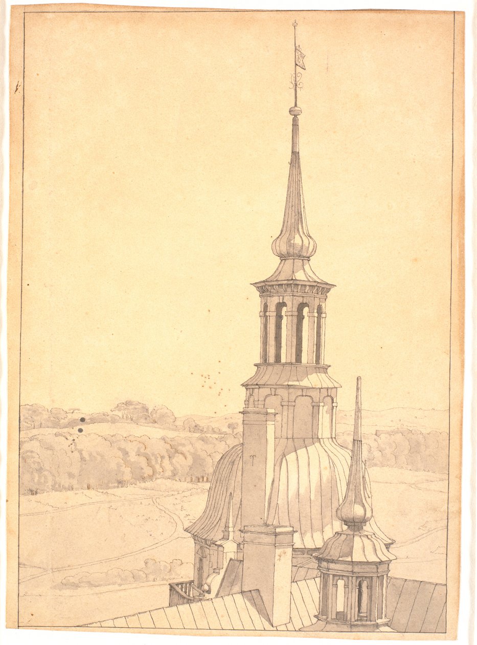 Frederiksborg Kalesi'ndeki Küçük Kulelerden biri by Christen Købke