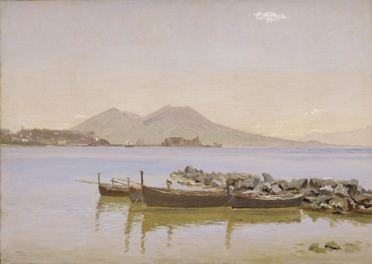 Arka planda Vezüv ile Napoli Körfezi by Christen Købke