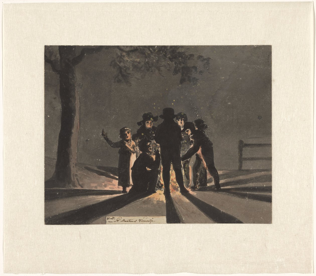 Çocuklar bir Saint Martin şenlik ateşinin etrafında toplandı by Christiaan Andriessen