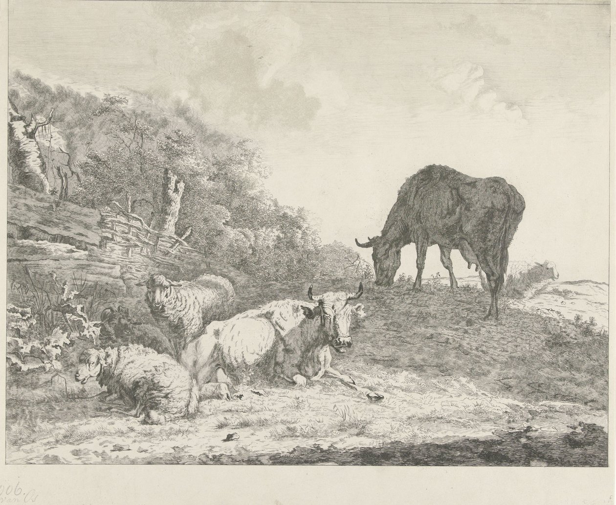 Sığır ile manzara by Christiaan Godfried Schutze van Houten