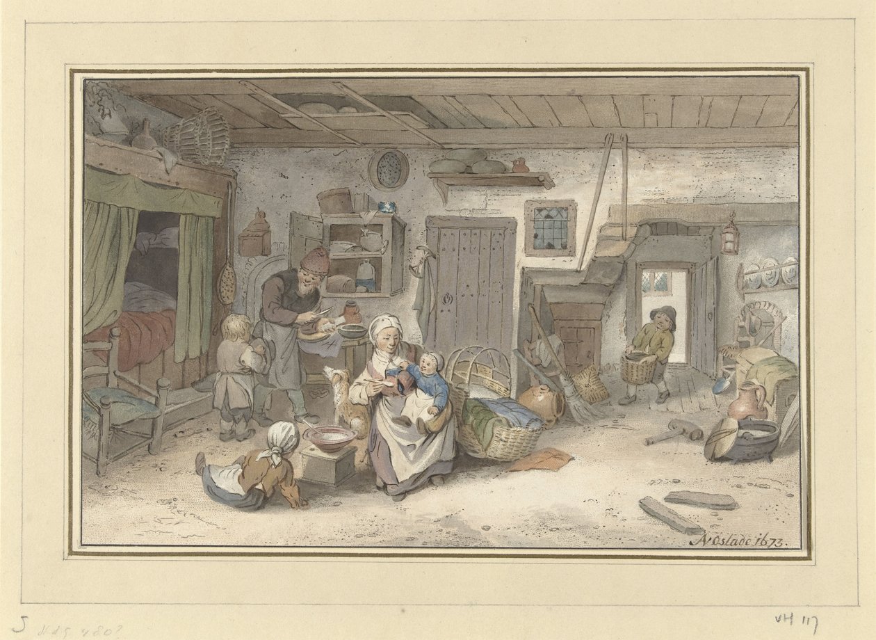 Köylü ailesi ile iç by Christiaan Josi