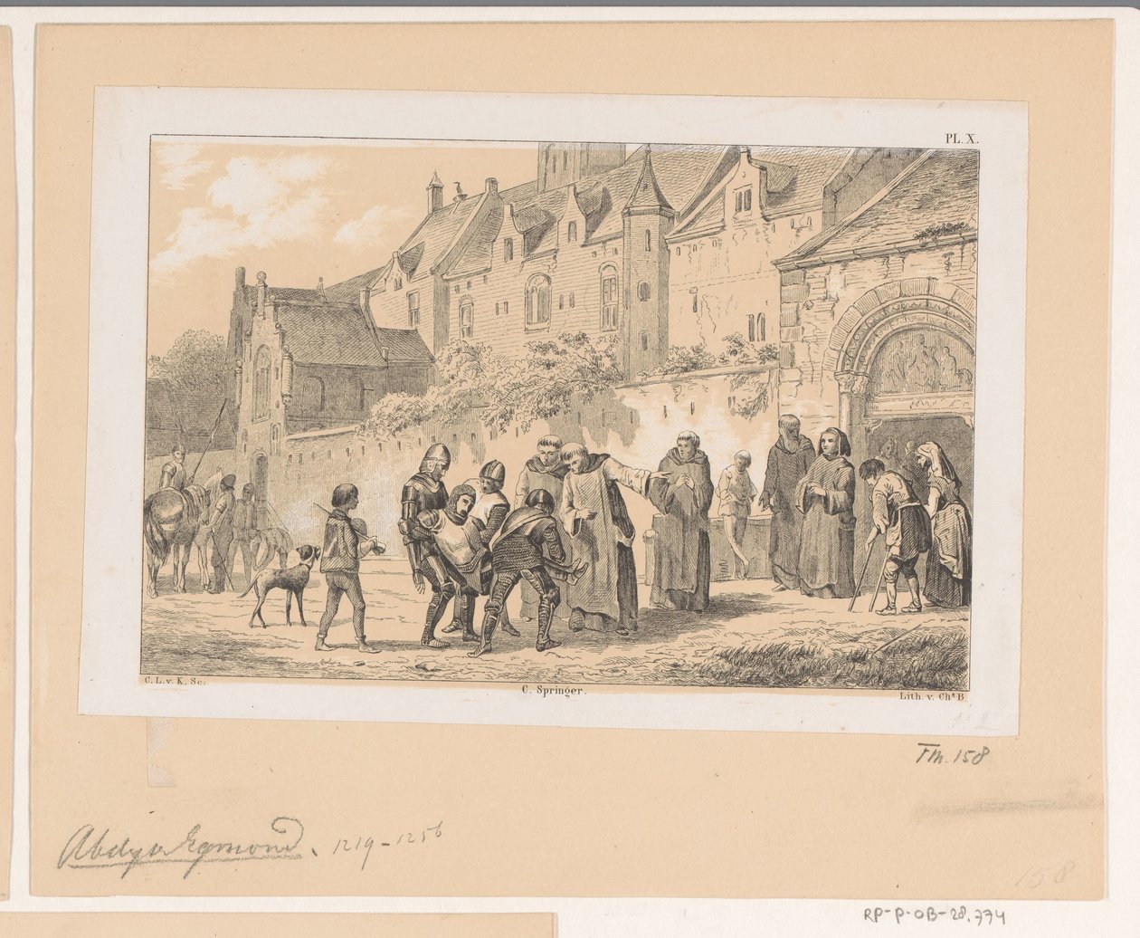 Egmond Manastırı, 13. yüzyıl by Christiaan Lodewijk van Kesteren