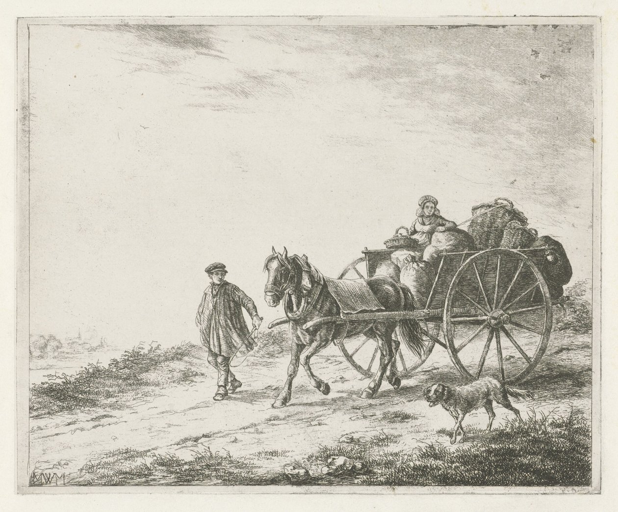 Yüklü çiftçi arabası by Christiaan Wilhelmus Moorrees
