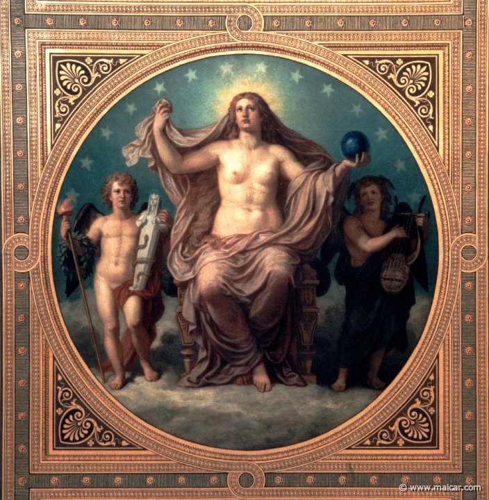 Sanatın hamisi olarak Afrodit Urania. by Christian Griepenkerl