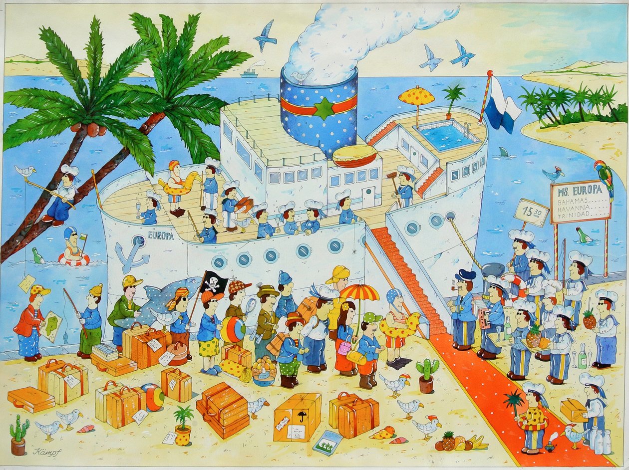 Steamer, 2003 (kağıt üzerinde wc) by Christian Kaempf