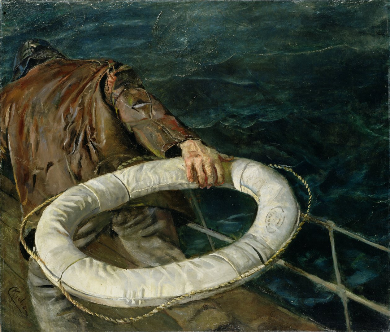 Denize Düşen Adam, 1906 by Christian Krohg