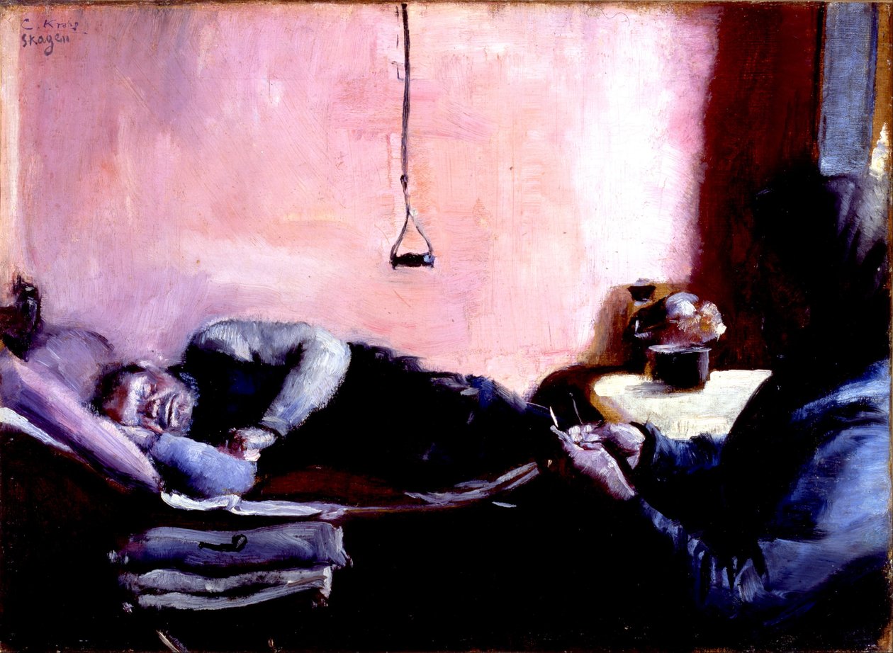 Niels Gaihedes öğle uykusu by Christian Krohg
