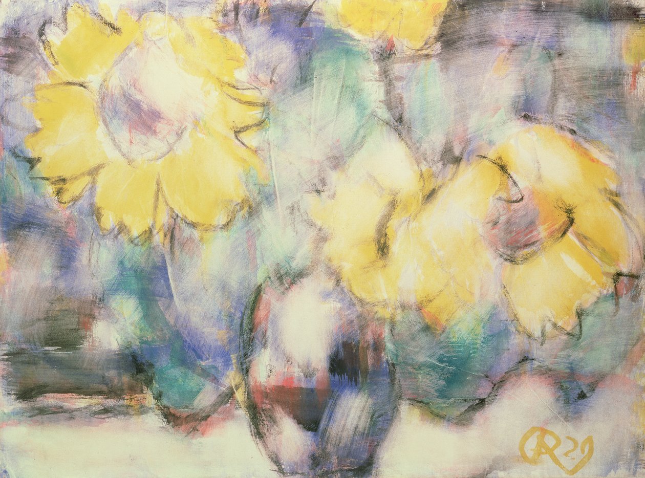 Vazoda Ayçiçeği by Christian Rohlfs