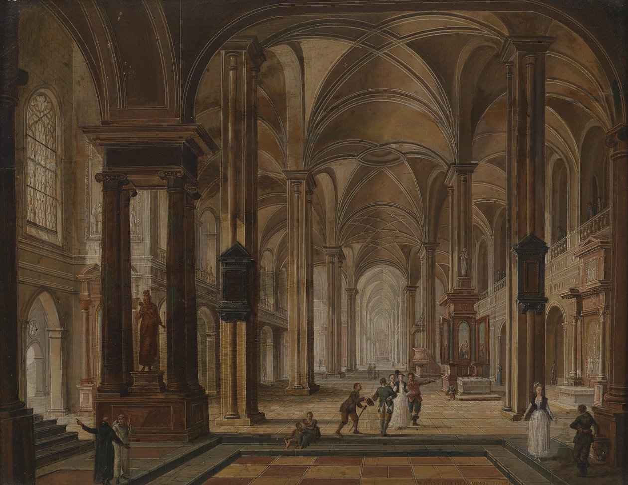 Zarif insanlarla kilise iç by Christian Stocklin