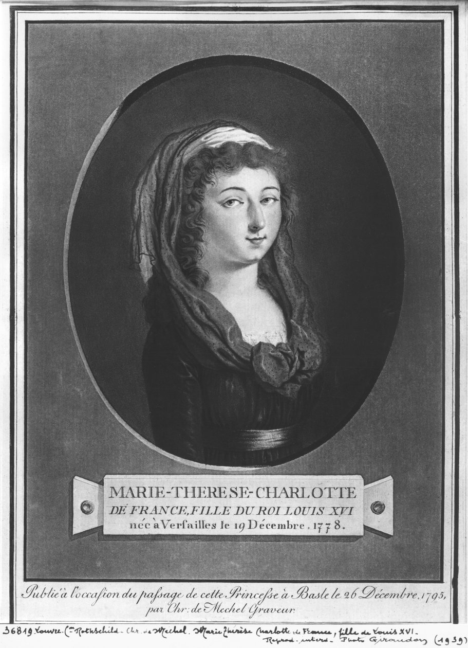 Marie-Therese-Charlotte de France (1778-1851) on yedi yaşında by Christian von Mechel