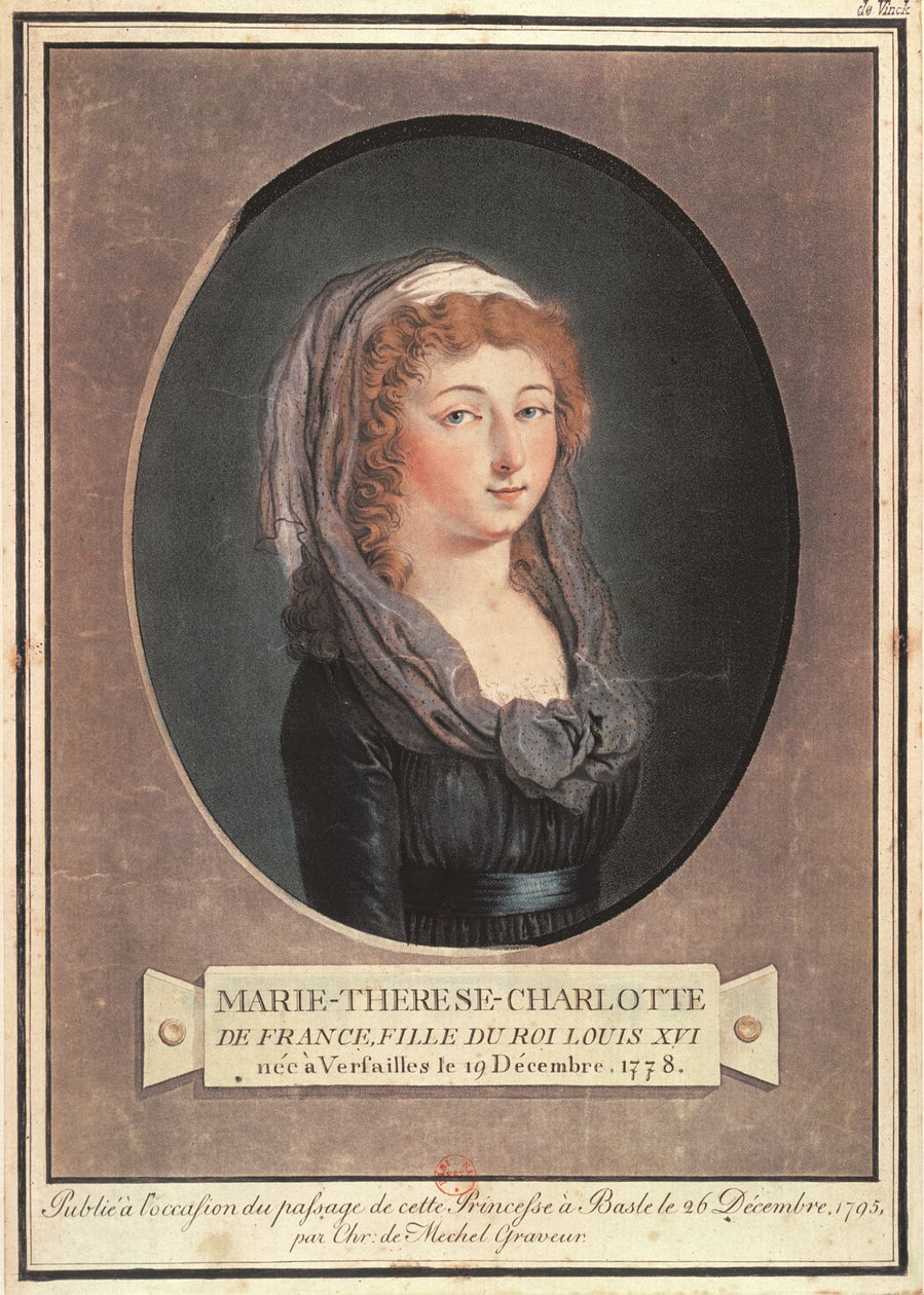 Marie-Therese-Charlotte de France (1778-1851) on yedi yaşında by Christian von Mechel