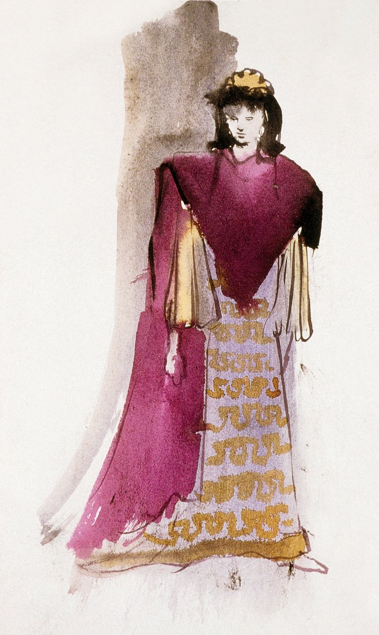 Jean Cocteau'nun 'Cehennem Makinesi'ndeki Jocaste Kostümü by Christian Bérard
