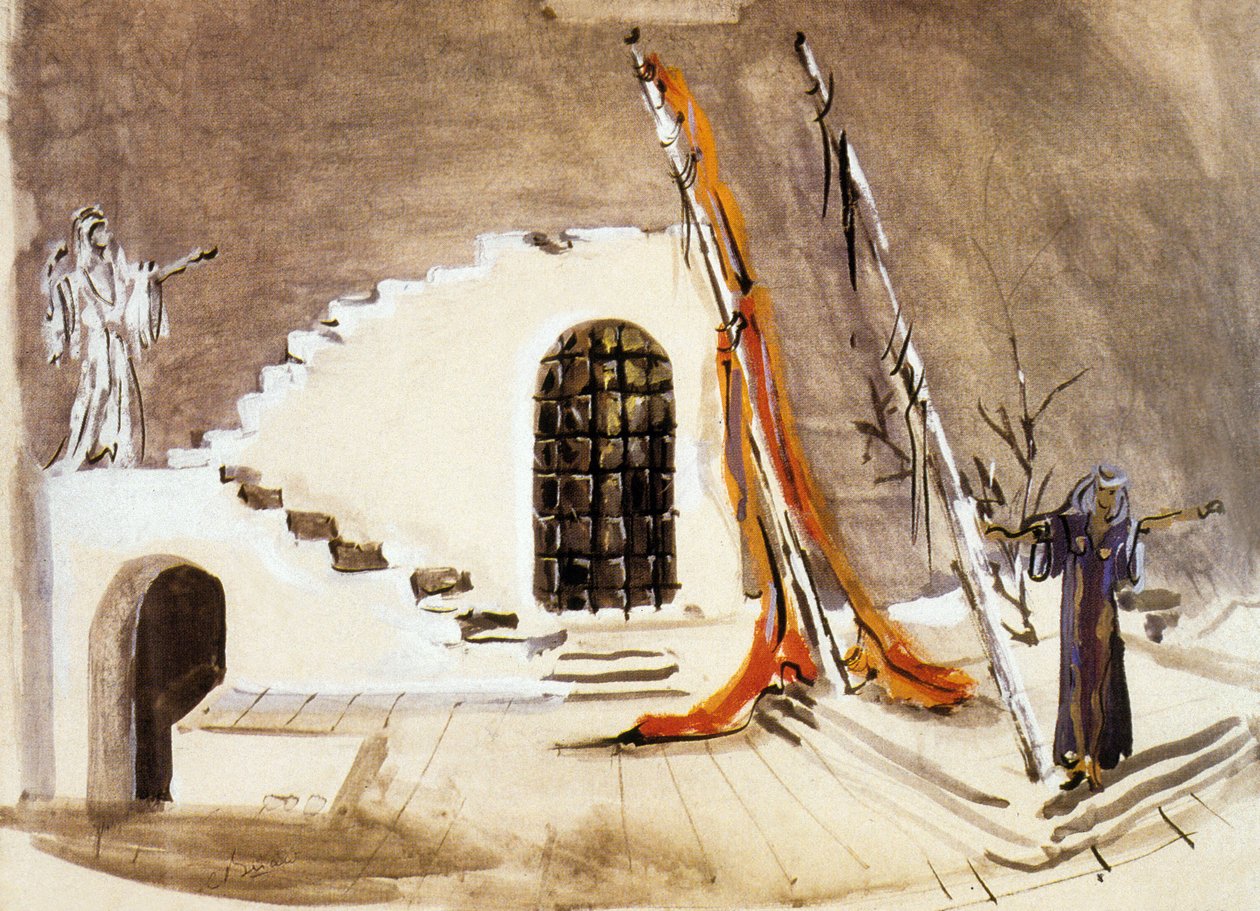 Jean Giraudoux'nun 'Sodom ve Gomorra' için set tasarımı by Christian Bérard