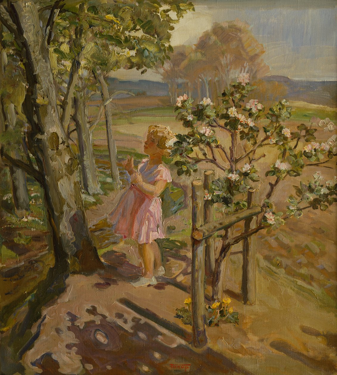 Bahçede (tuval üzerine yağlı boya) by Christian Carl Forup