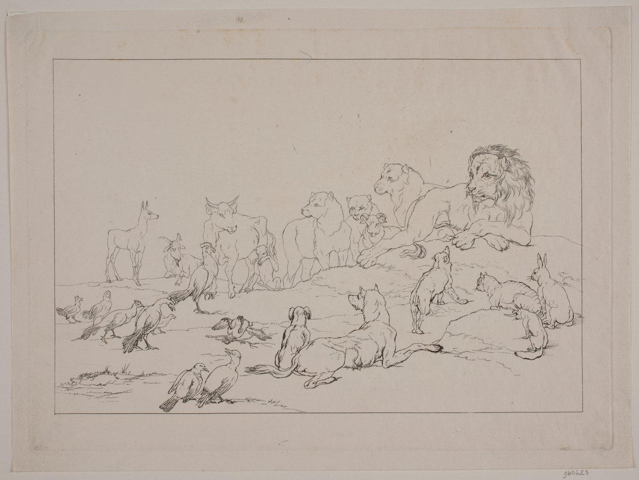 Hayvanların montajı. "Reinike Fuchs" için İllüstrasyon by Christian David Gebauer