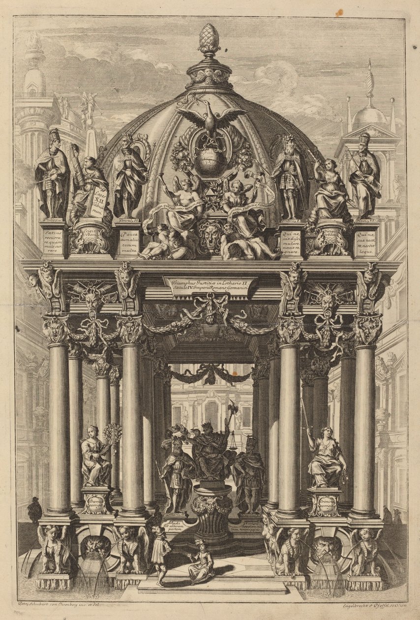 Lotharius II için Zafer Takı by Christian Engelbrecht and Johann Andreas Pfeffel, after Peter Schubert von Ehrenberg