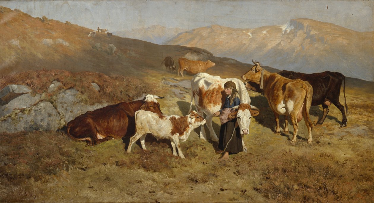 Yaz Merasından Ev (tuval üzerine yağlı boya) by Christian Eriksen Skredsvig