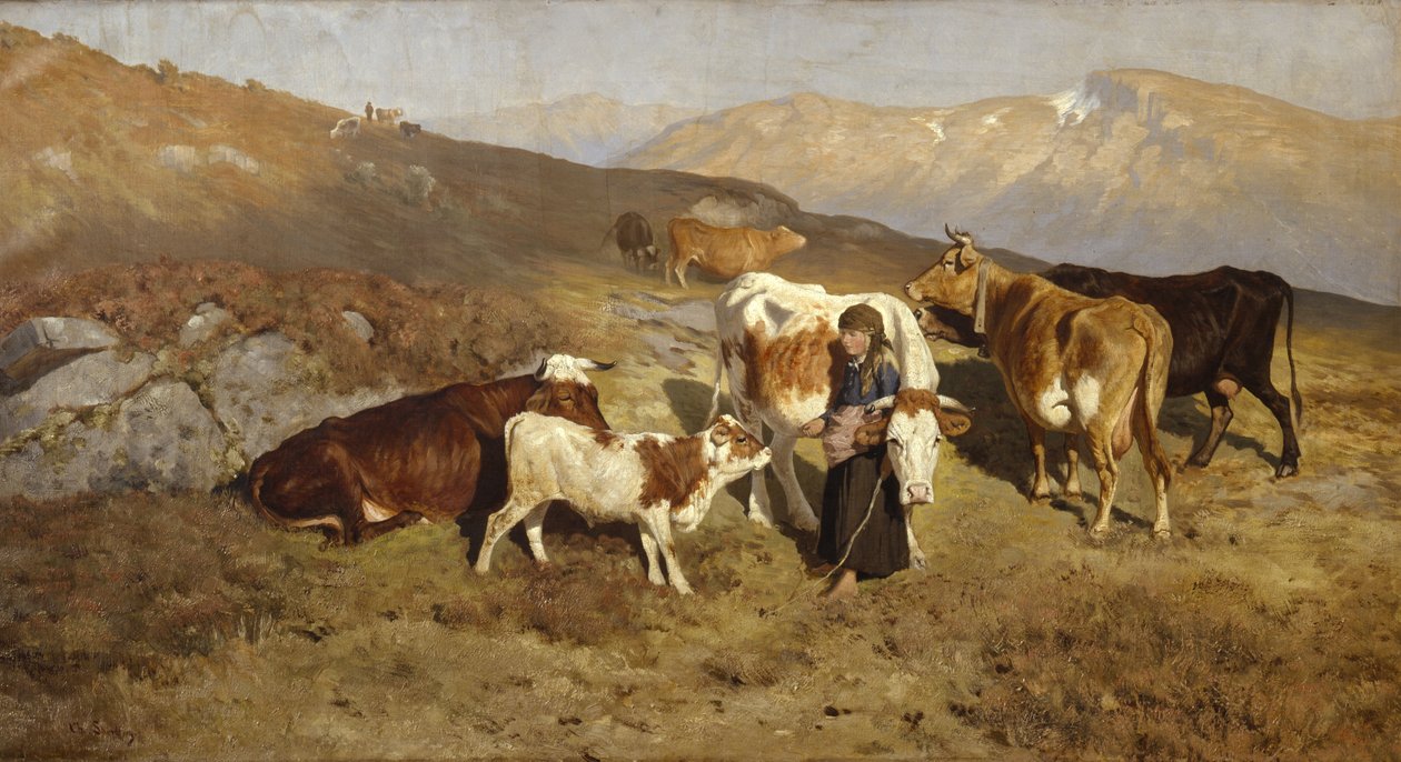 Yazlık meradan ev (tuval üzerine yağlı boya) by Christian Eriksen Skredsvig