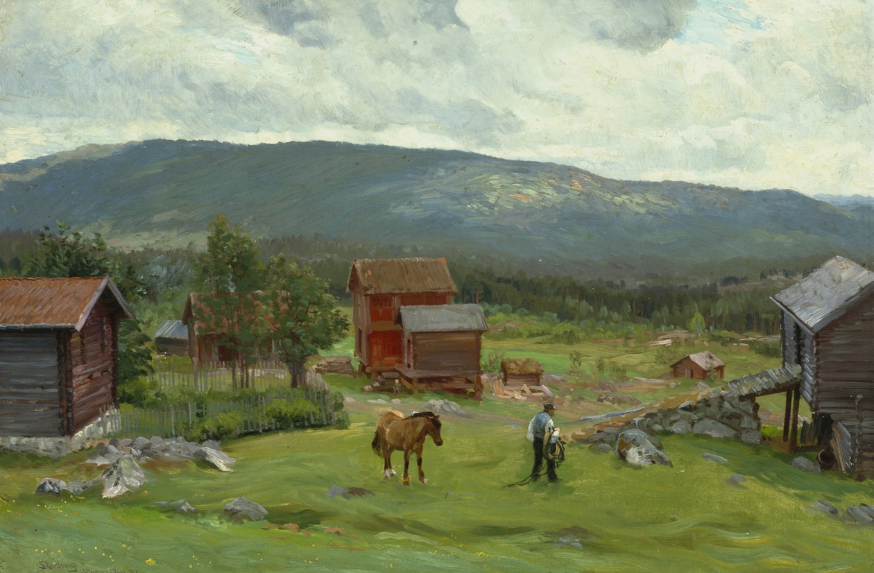 Meradaki Adam, Hiaasen, Haziran 1893 (tuval üzerine yağlı boya) by Christian Eriksen Skredsvig