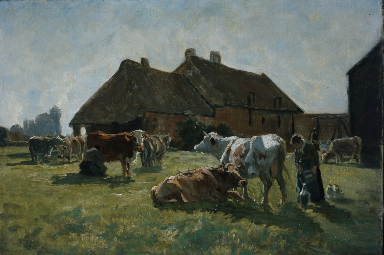 Forme a Venoix için çalışma (tuval üzerine yağlı boya) by Christian Eriksen Skredsvig