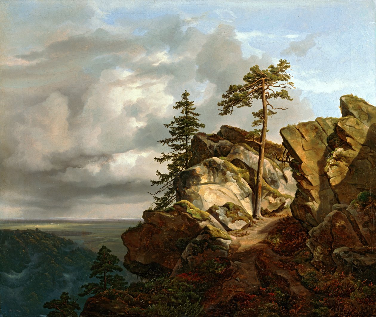 Harz manzarası (Harburg yakınlarındaki Lüneburg Heath) by Christian Ernst Bernhard Morgenstern