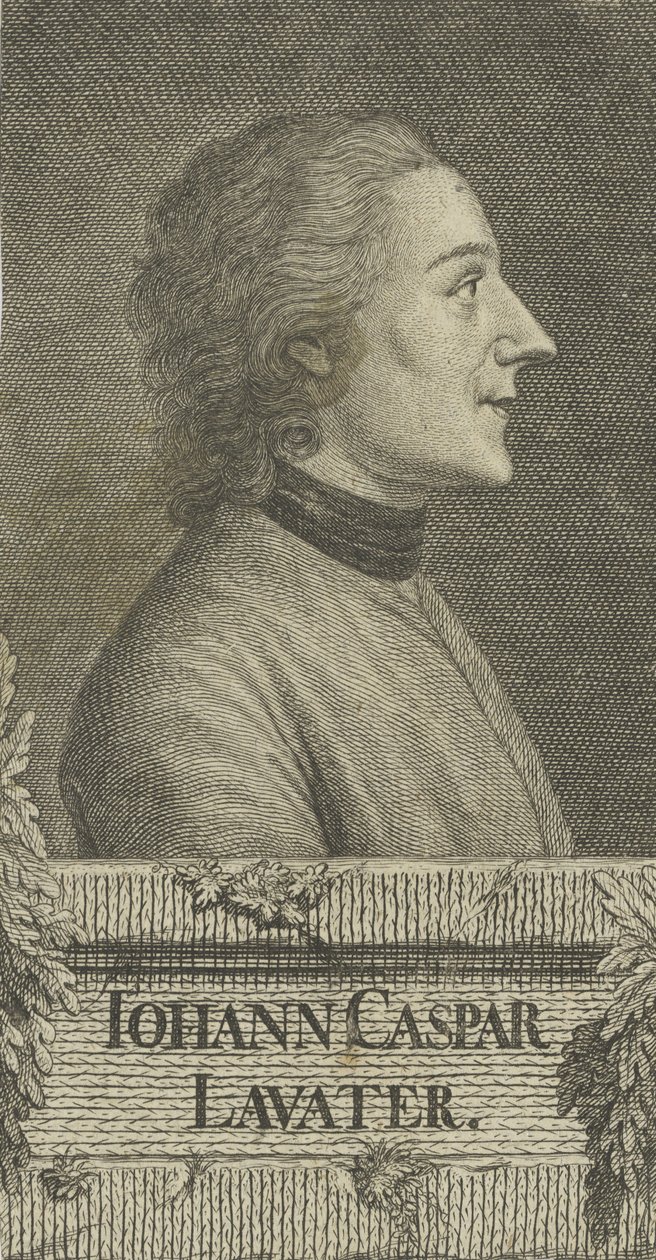 Şair ve fizyognomist Johann Kaspar Lavater'in portresi 1741-1801, 1773. by Christian Friedrich Fritzsch